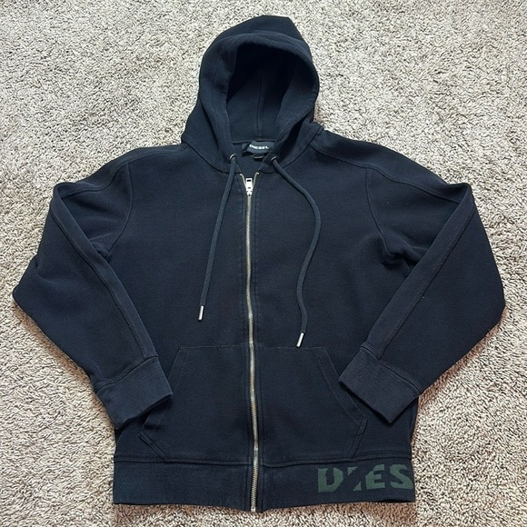 Diesel Other - Diesel Men’s S Gina J Full Zip Through Knitted Hoodie With Broken Text Size M